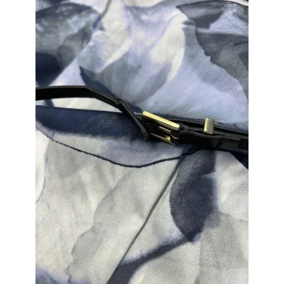 Hugo Boss Dinoma Sheath Dress 4 Blue Gray Watercolor Floral Sleeveless Cotton - Picture 5 of 15